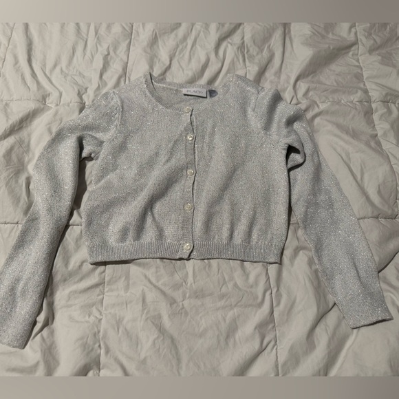 The Children's Place Other - Children Place Silver sheen short cardigan